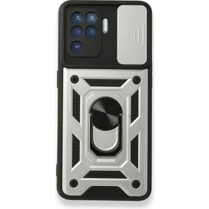 Royal Case Oppo Reno 5 Lite Kılıf Tam Koruma Sağlayan Kamera Sürgülü Sert Silikon Kapak Ryc/pars Yüzüklü