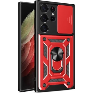 Royal Case Samsung Galaxy S23 Ultra Kılıf Tam Koruma Sağlayan Kamera Sürgülü Sert Silikon Kapak Ryc/pars Yüzüklü