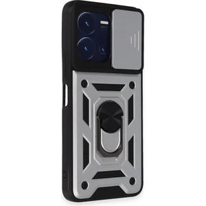 Royal Case Vivo Y22S Kılıf Tam Koruma Sağlayan Kamera Sürgülü Sert Silikon Kapak Ryc/pars Yüzüklü