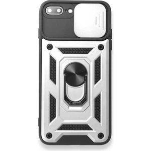 iPhone 8 Plus Kılıf Kamera Koruma Sürgülü Şık Pars Tank Sert Silikon Kapak