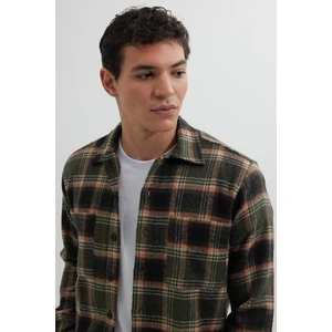 Erkek Regular Fit Normal Kesim Çift Cepli Kışlık Oduncu Kareli Gömlek