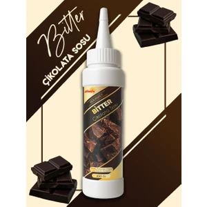 Bitter Çikolata Sos - Waffle& Krep& Pankek& Tatlı& Dondurma& Kruvasan& San Sebastian Sos - 300 Gr / 225 ml