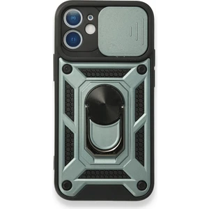 iPhone 12 Mini Kılıf Kamera Koruma Sürgülü Şık Pars Tank Sert Silikon Kapak