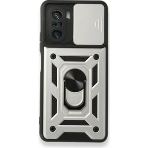 Royal Case Poco F3 Kılıf Tam Koruma Sağlayan Kamera Sürgülü Sert Silikon Kapak Ryc/pars Yüzüklü