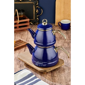 Emaye Özel Tasarım Yapışmaz Yüzey Büyük Boy Demlik Seti – Emaye Çaydanlık