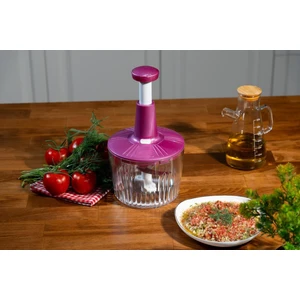 3 Bıçaklı Üstten Basmalı El Rondosu – Pratik Sebze, Meyve ve Soğan Doğrayıcı | Hızlı ve Kolay Kullanım