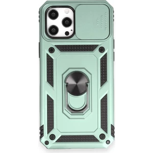 Royal Case iPhone 12 Pro Max Kılıf Tam Koruma Sağlayan Kamera Sürgülü Sert Silikon Kapak Ryc/pars Yüzüklü