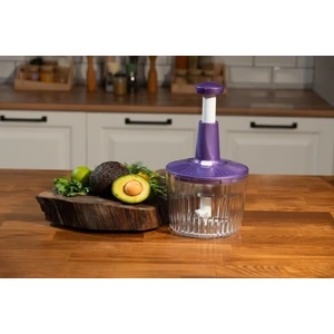 3 Bıçaklı Üstten Basmalı El Rondosu – Pratik Sebze, Meyve ve Soğan Doğrayıcı | Hızlı ve Kolay Kullanım