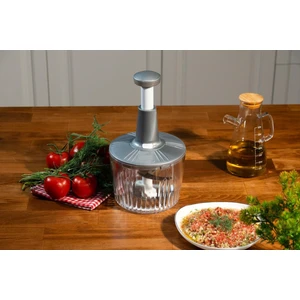 3 Bıçaklı Üstten Basmalı El Rondosu – Pratik Sebze, Meyve ve Soğan Doğrayıcı | Hızlı ve Kolay Kullanım