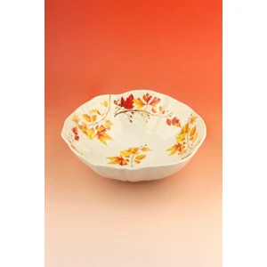 Bursa Porselen Dekor Fall Büyük Boy Porselen Salata Kasesi