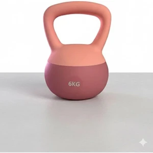 6 kg Soft Kettlebell - Yumuşak Tabanlı, Darbeye Dayanıklı, Sessiz Kullanım