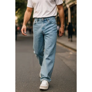 Cedy Denim Erkek Yüksek Bel Bol Kesim Baggy Loose Fit Jean PANTOLON-C352