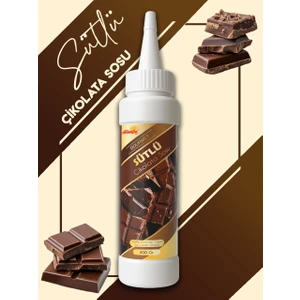 Sütlü Çikolata Sos - Waffle& Krep& Pankek& Tatlı& Dondurma& Kruvasan& San Sebastian Sos - 300 Gr / 225 ml
