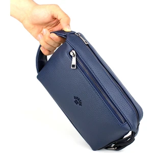 Erkek Lacivert El Çantası Lüks Seyahat Günlük Iki Bölmeli Portföy Çanta El Çantası