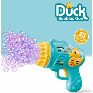 İyi Toys Neşeli Ördek Baloncuk Tabancası – 23 Halkalı, Pilli, Köpük Saçan Oyuncak Tabanca