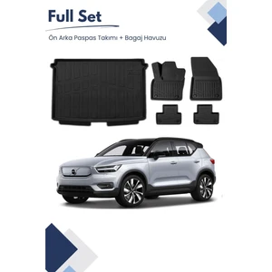Ko Kaliteoto Volvo EX40 2024-2025 Model Tam Uyumlu Paspas+Bagaj Havuzu Seti
