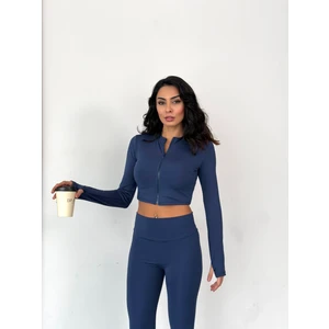 Slim Fit Yüksek Bel Toparlayıcı Crop Kadın 2’li Tayt Takım