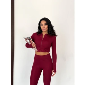 Slim Fit Yüksek Bel Toparlayıcı Crop Kadın 2’li Tayt Takım