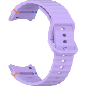 Samsung Galaxy Watch 4 5 6 7 Fe 40 44 Classic 42 43 46 47 mm Kordon Dekoratif Örgü Çizgili Spor Silikon Kayış