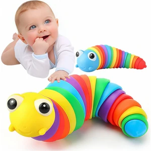 Circle Toys Kıvrılabilen Renkli Tırtıl - Stres Giderici ve Motor Gelişimi Destekleyen Eğitici Oyuncak