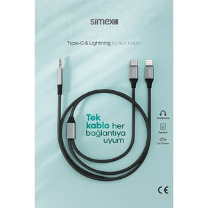 2in1 Dac Sa-03 Auxpro Kumaş Aux Kablosu