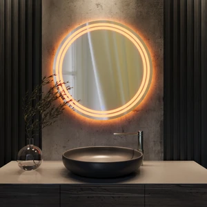 Eagle Mirror "double Edge" Kumlu "dokunmatik Sensörlü" Dekoratif Ledli Banyo Aynası