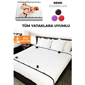 Sofya Passion Fantazi Yatak Kelepçe Aksesuar Seti - Ayarlanabilir El Ve Ayak Kelepçeleri