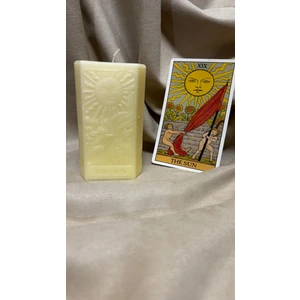 Güneş Detaylı Tarot Üçgen Mum