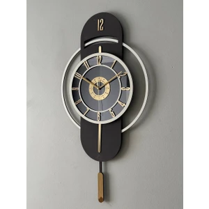 Ortası Aynalı Ahşap Duvar Saati – Sessiz Mekanizma, Şık Ev Dekoru (30–85 Cm)