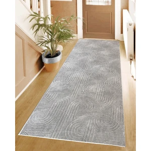 Trivago Halı Yıkanabilir Leke Tutmaz Kaymaz Tabanlı Kesme Kabartmalı Salon Koridor Mutfak Halısı Gri