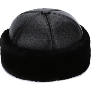 Karnas Şapka Hakiki Gerçek Deri Kürklü Börk Şapka