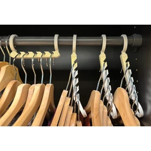 Print Zone Askılık 3'li Set Gardırop Düzenleyici Dolap Içi Yer Tasarrufu Sağlayan Akıllı Kıyafet Askılığı