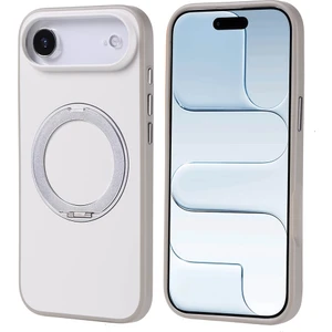 Nova Global iPhone 17 Air Kılıf M-Safe Şarj Özellikli Standlı Nvg Proton Silikon Kapak - Gri