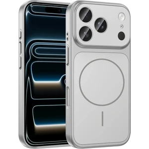 iPhone 17 Pro Kılıf Frms M-Safe Şarj Özellikli Kamera Korumalı Formen Kapak - Gümüş