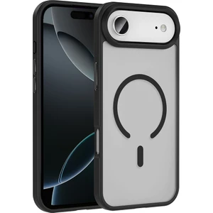 Nova Global iPhone 17 Air Kılıf M-Safe Şarj Özellikli Mat Arka Yüzey Nvg Sio Kapak - Siyah