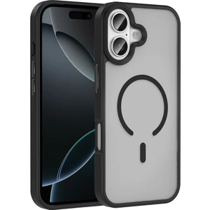 Nova Global iPhone 17 Kılıf M-Safe Şarj Özellikli Mat Arka Yüzey Nvg Sio Kapak - Siyah