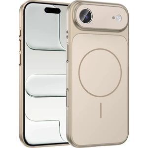 Nova Global iPhone 17 Air Kılıf Nvg M-Safe Şarj Özellikli Kamera Korumalı Formen Kapak - Gold