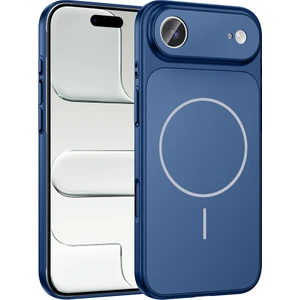 Nova Global iPhone 17 Air Kılıf Nvg M-Safe Şarj Özellikli Kamera Korumalı Formen Kapak - Mavi