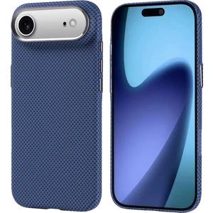 iPhone 17 Air Kılıf M-Safe Şarj Özellikli Karbon Fiber Görünümlü Otnv Nekst Kapak - Lacivert