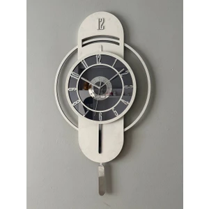 Ortası Aynalı Ahşap Duvar Saati – Sessiz Mekanizma, Şık Ev Dekoru (30–85 Cm)