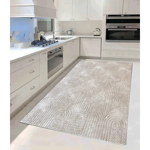 Trivago Halı Yıkanabilir Leke Tutmaz Kaymaz Tabanlı Kesme Kabartmalı Salon Koridor Mutfak Halısı Bej