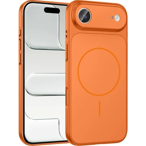 iPhone 17 Air Kılıf Mryn M-Safe Şarj Özellikli Kamera Korumalı Formen Kapak - Turuncu