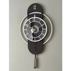 Ortası Aynalı Ahşap Duvar Saati – Sessiz Mekanizma, Şık Ev Dekoru (30–85 Cm)