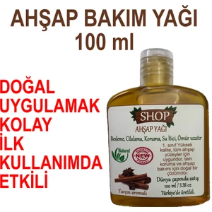 Ahşap Bakım Yağı Doğal, Kuksa, Mutfak Aletleri, Kesme Tahtası, Küçük Ahşap Eşyaların Bakımı Için 100 ml