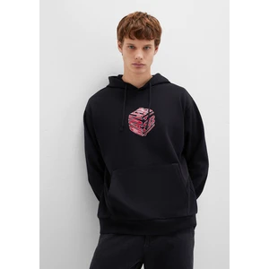 Mavi Baskılı Kapüşonlu Siyah Sweatshirt 0S10397-900