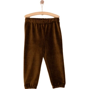 Hellobaby Erkek Bebek Basic Eşofman Alt Kadife Lastikli Paça Ekru