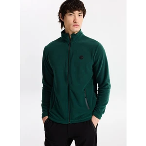 Discovery Expedition D5WM-SWT3301 Koyu Yeşil Dik Yaka Basic Düz Erkek Polar Sweatshırt