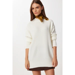 Happiness İstanbul Oversize Yün Karışımlı Kazak LCI0040 Ekru