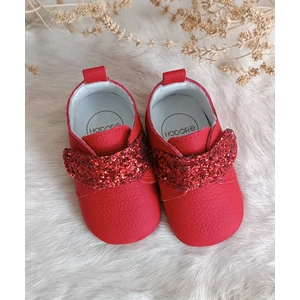 Juno Kırmızı Hakiki Deri Bebek Ayakkabı