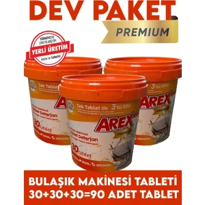 Bulaşık Makinesi Tableti 30 Yıkama 3'ü 1 Arada Güçlü Temizlik ve Ferah Koku 30+30+30=90